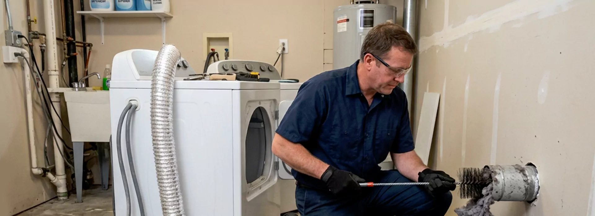 Clogged Dryer Vent Repair in Frisco, Texas