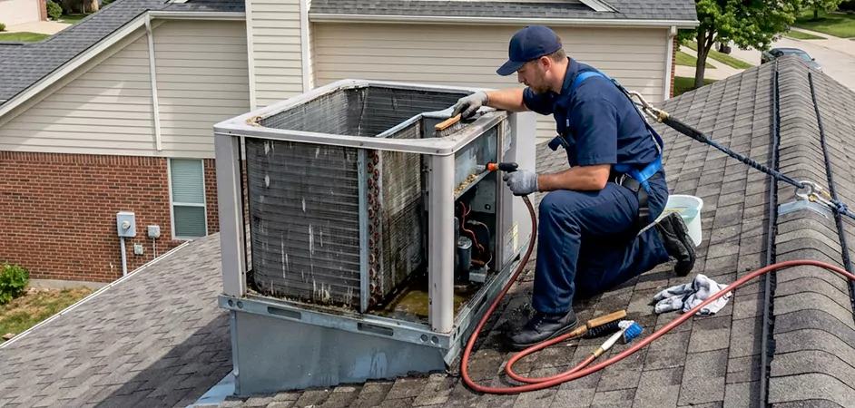 Rooftop Unit Cleaning in Frisco
